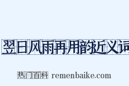 翌日风雨再用韵近义词是什么意思的图片